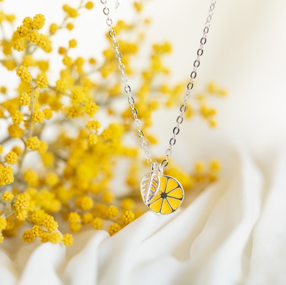 Summer Lemon Necklace (S925) - Only 1 left! - Picture 3 of 6